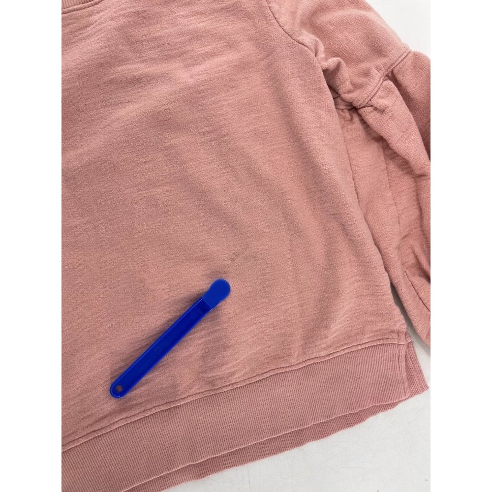 Time and Tru Women's Pink Balloon Sleeve Crop Sweatshirt Top Size M 8-10 - Picture 12 of 13